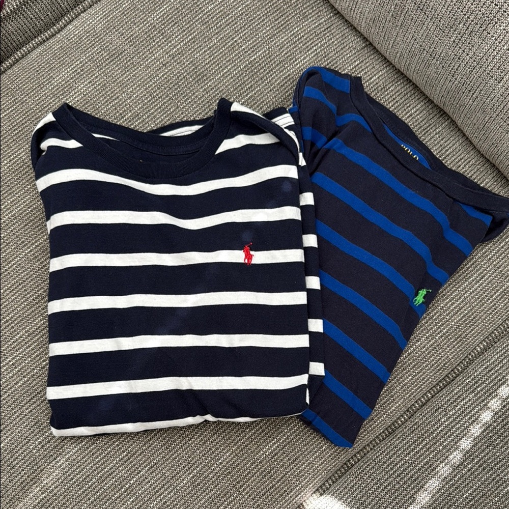 Polo by Ralph Lauren Kid’s Striped Long Sleeve Tee Bundle (2)